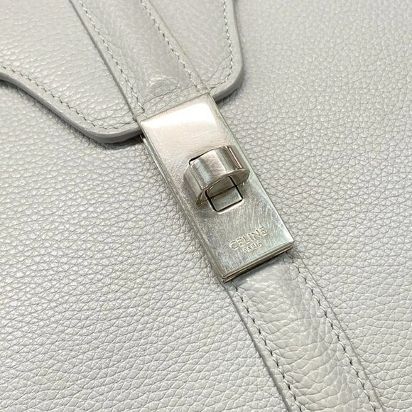 CELINE 16 (Sez) Light gray Leather Handbag - Picture 2 of 15